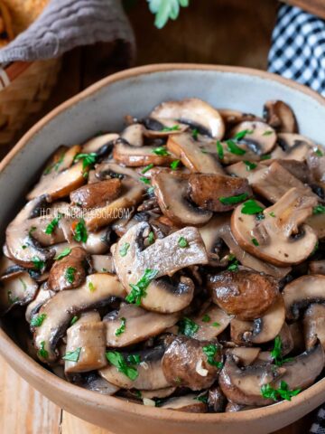 sauteed mushrooms in a bowl