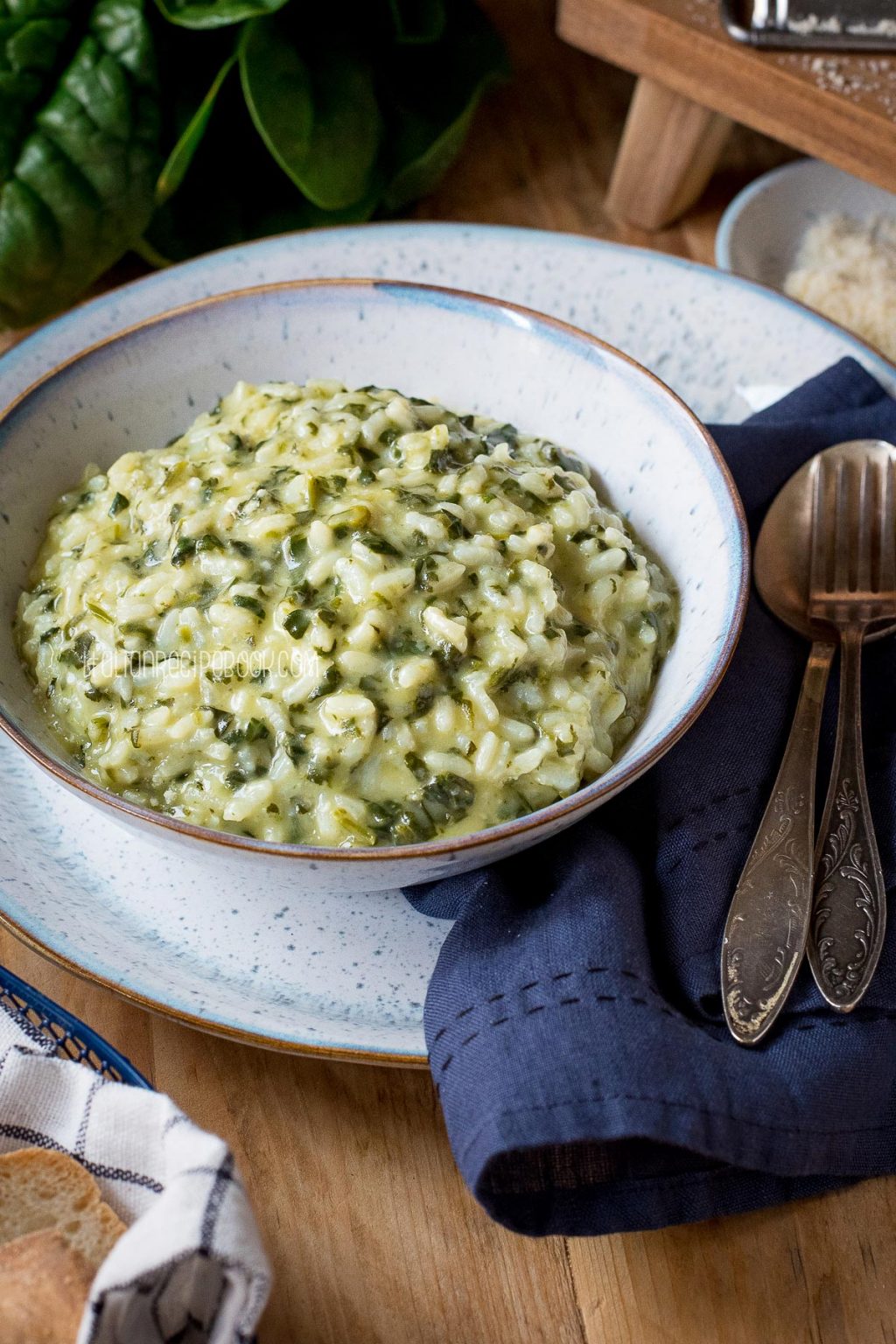 Spinach Risotto {With Fresh or Frozen Spinach} - Italian Recipe Book