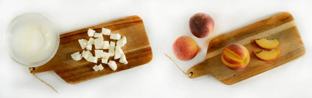 Bruschetta with Mozzarella, Prosciutto & Grilled Peaches - Step1