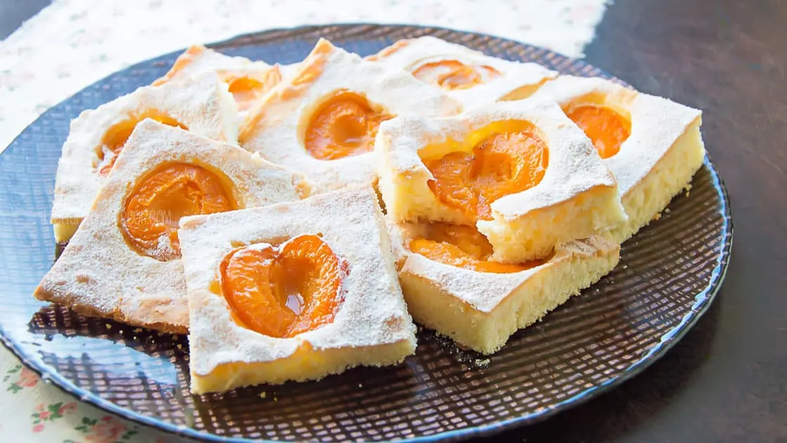 Fresh Apricot Squares Pie