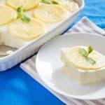 Lemon Ricotta Semifreddo with Mint Sauce