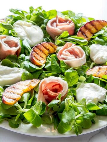 Prosciutto, Grilled Peach & Burrata Salad - Recipe