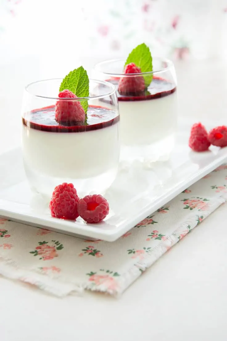 Silky Italian Panna Cotta with Raspberry Balsamic Sauce