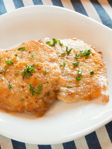 Pork Scaloppine in Beer and Butter Sauce
