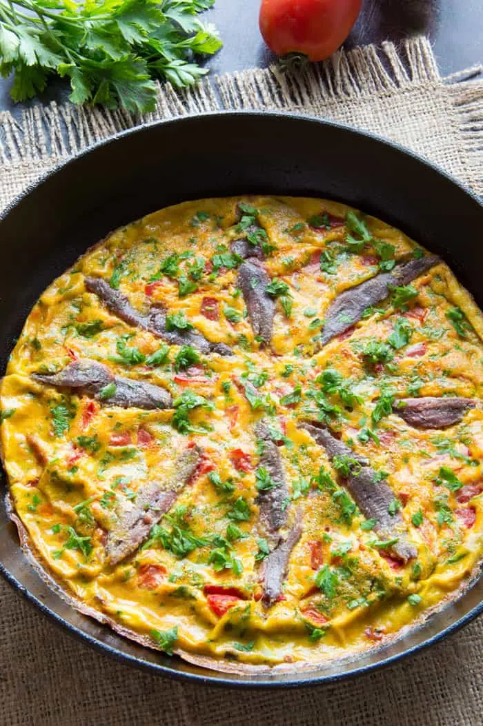 Baked Anchovy Frittata