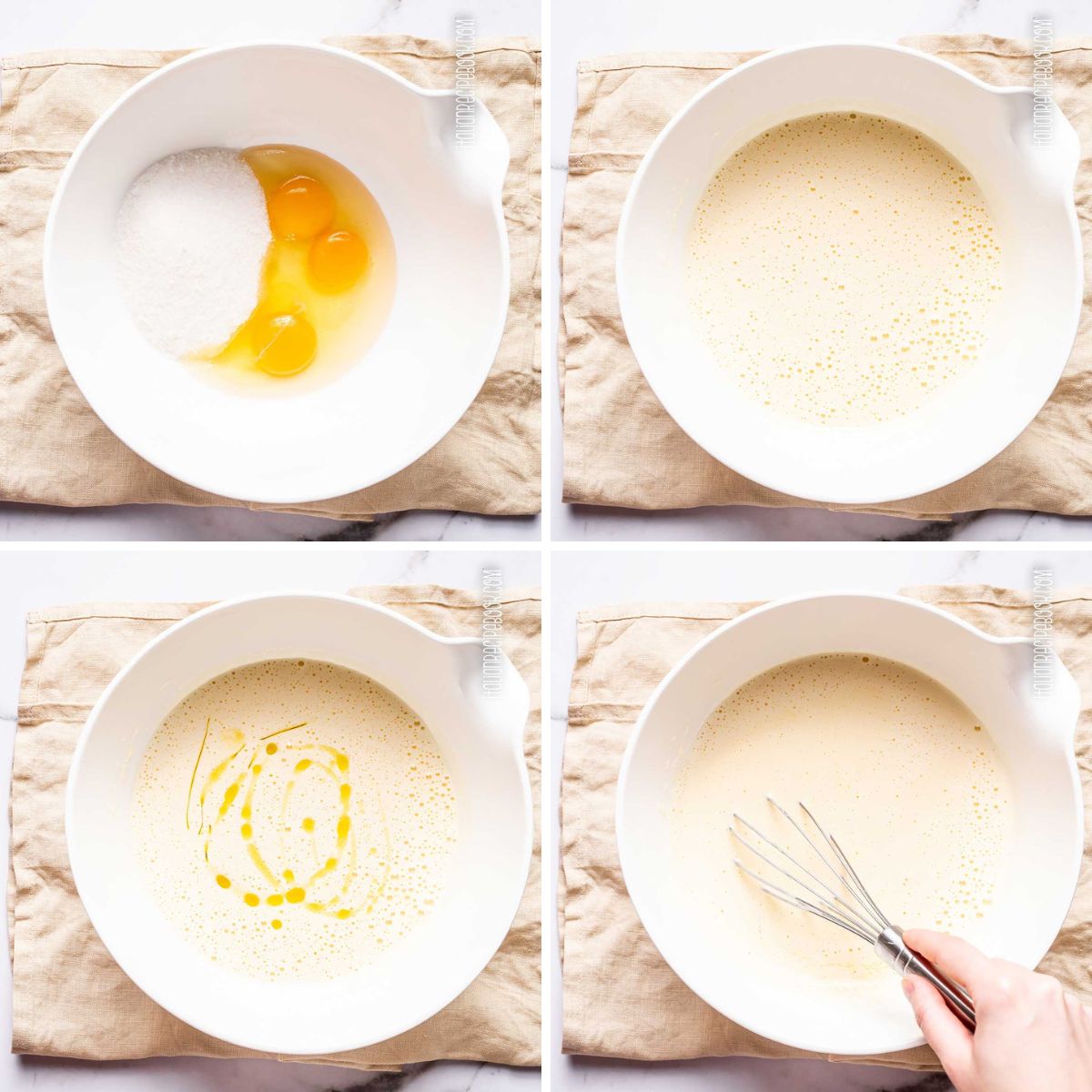 making limoncello cake batter