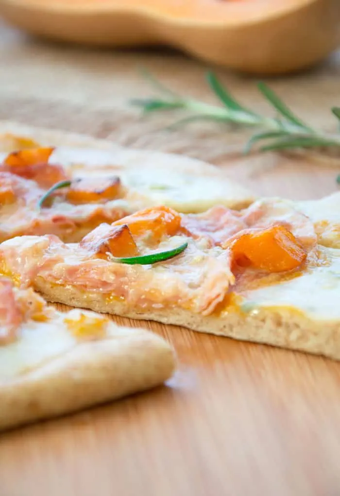 Whole Wheat Pizza with Pumpkin and Blue Cheese