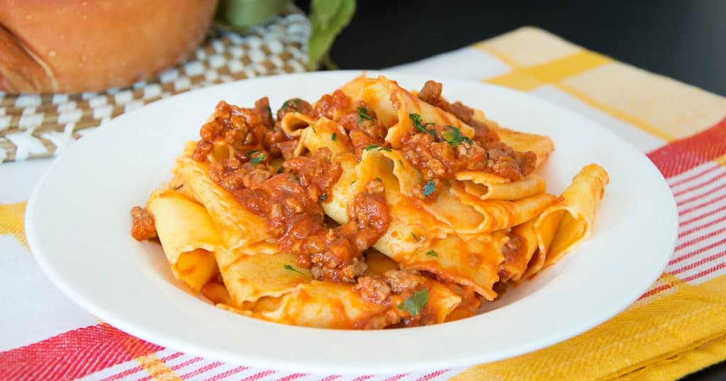 Pappardelle Bolognese {Pappardelle Alla Bolognese} Italian Recipe Book