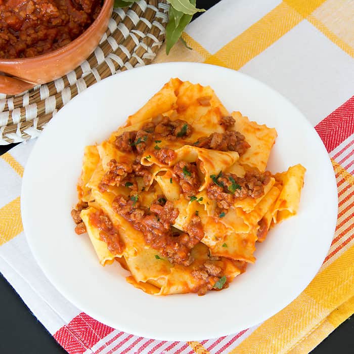 Pappardelle Bolognese {Recipe}