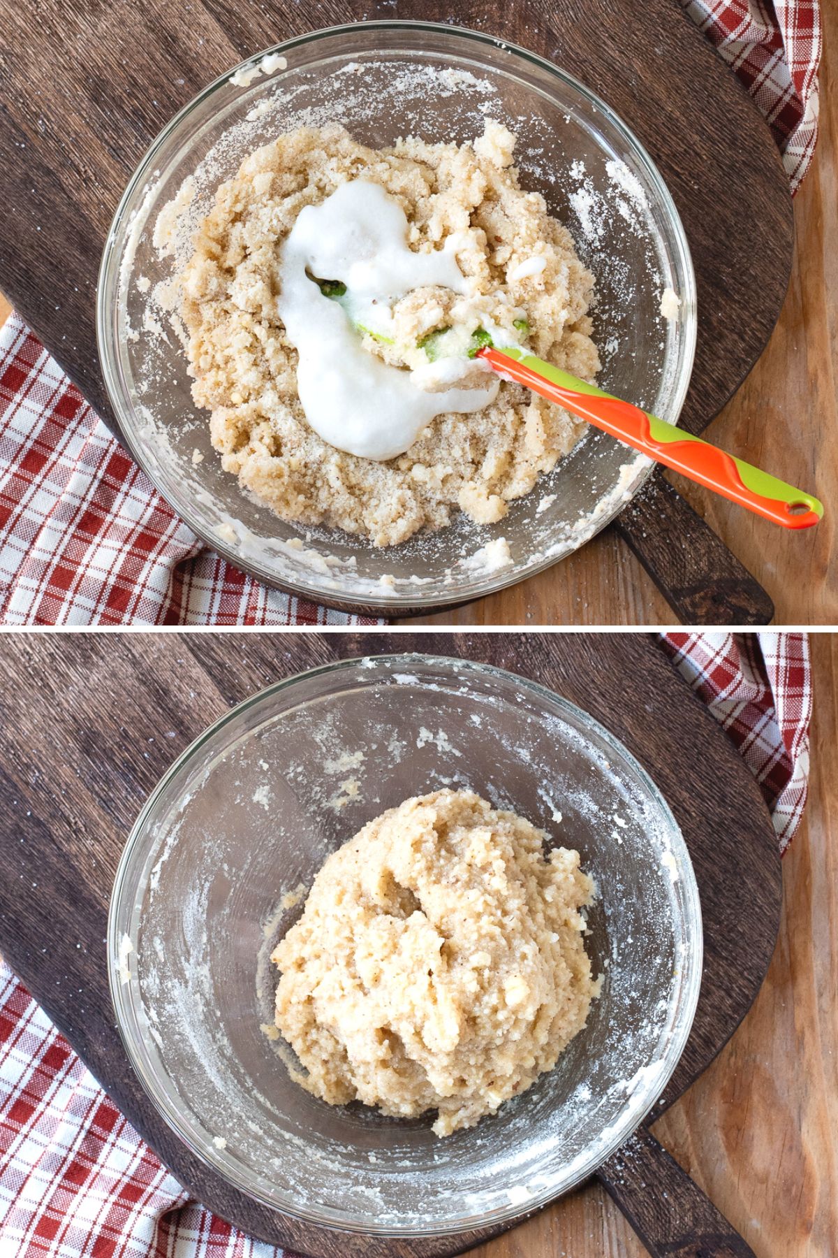 making amaretti cookie dough
