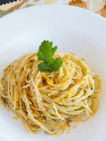 Lemon Capellini with Bottarga Sauce {ONLY 10 MIN, SUPER YUM}