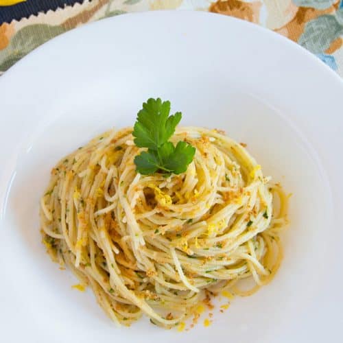 Lemon Capellini with Bottarga Sauce Italian Recipe Book