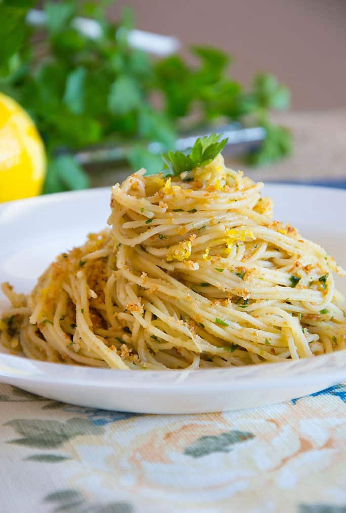 Lemon Capellini with Bottarga Sauce {ONLY 10 MIN, SUPER YUM}