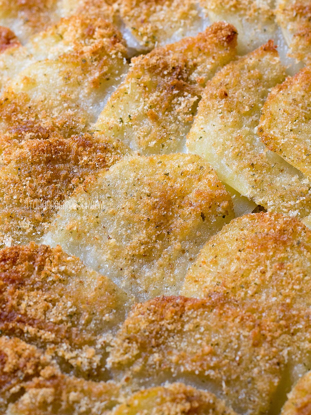 Close-up view of the gratin.