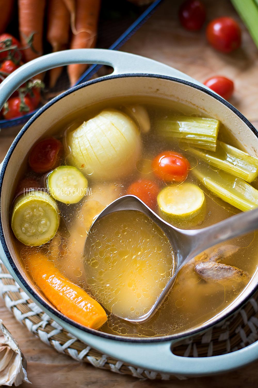 homemade chicken broth