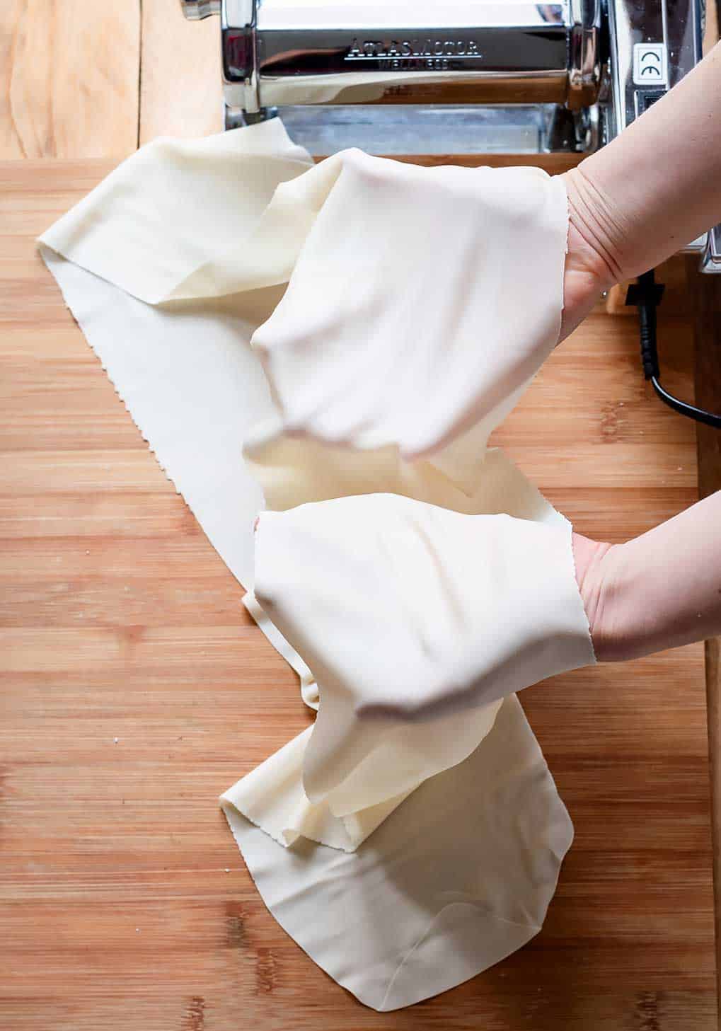 Paper thin sfogliatelle dough.