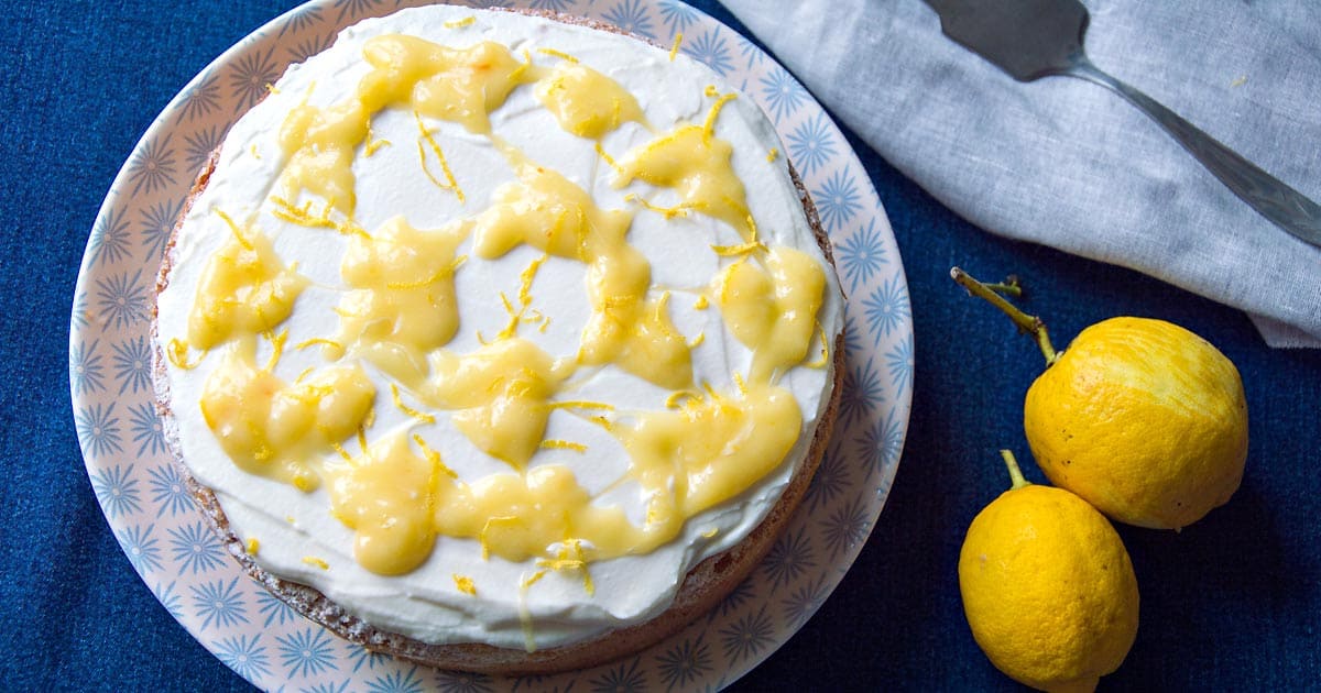 Lemon Layer Cake with Mascarpone & Lemon Curd {Yum-Yum!!}