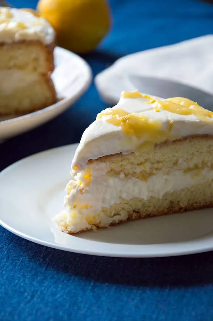 Lemon Layer Cake with Mascarpone & Lemon Curd {Yum-Yum!!}