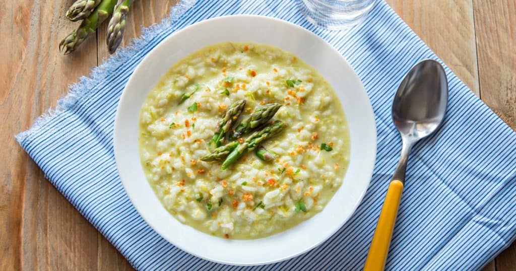 Risotto with Cream of Asparagus Italian Recipe Book