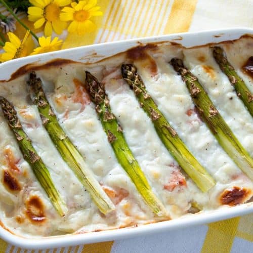 Asparagus Casserole With Salmon & Potatoes Italian Recipe Book