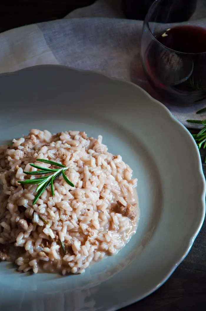 Red Wine Risotto w/ Italian Sausage & Rosemary