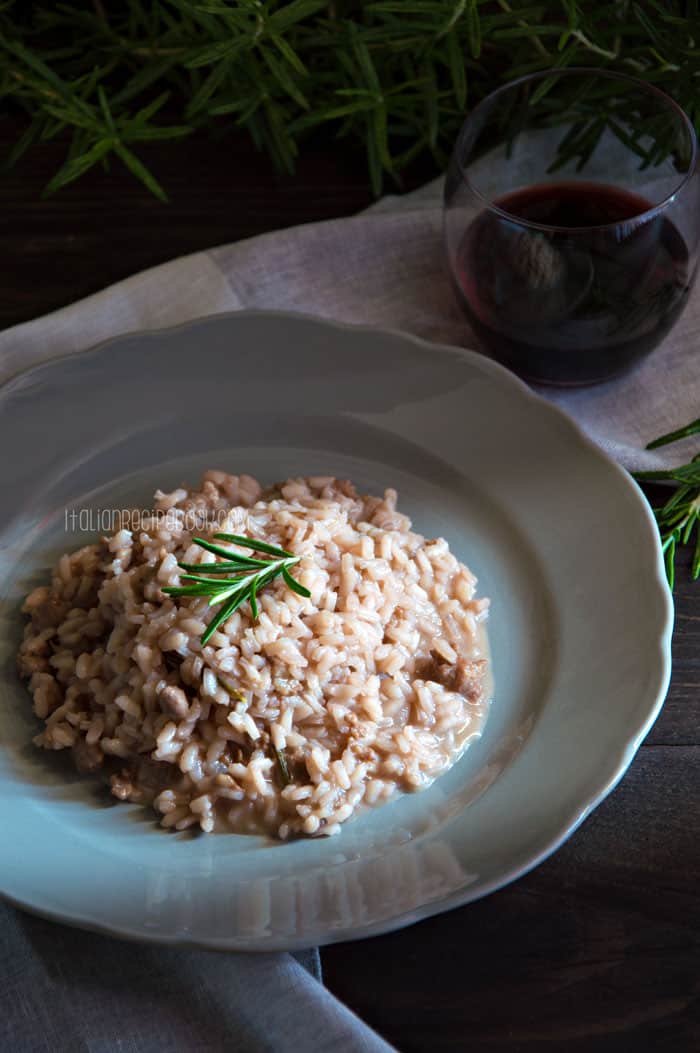 Red Wine Risotto w/ Italian Sausage & Rosemary