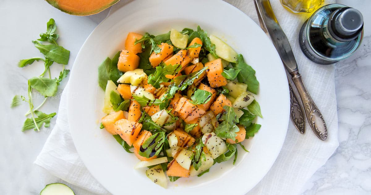 Summer Melon & Cucumber Salad {Juicy, Crunchy, Refreshing!})