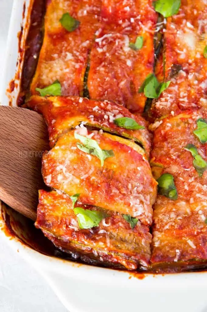 Skinny Vegetable Lasagna w/ Tomato And Basil Pesto Sauce