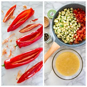 Couscous Stuffed Peppers {Veggies + Tuna}