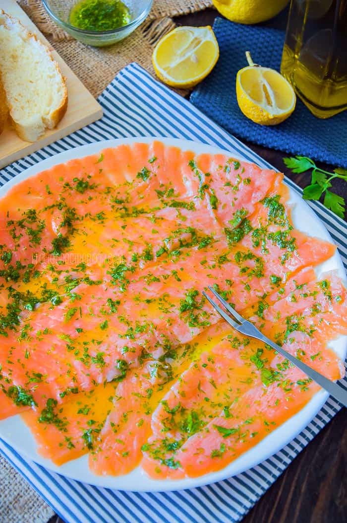 Salmon Carpaccio {Using Fresh or Smoked Salmon}