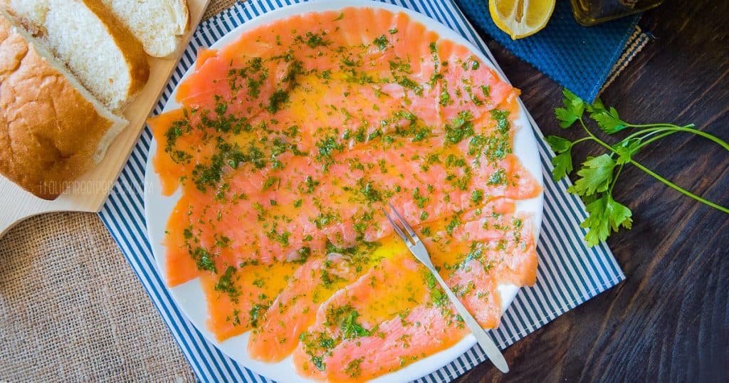Salmon Carpaccio {Carpaccio Di Salmone} Italian Recipe Book