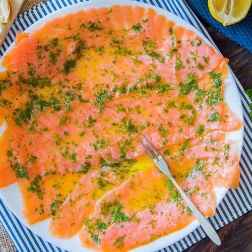 Salmon Carpaccio {Carpaccio Di Salmone} Italian Recipe Book