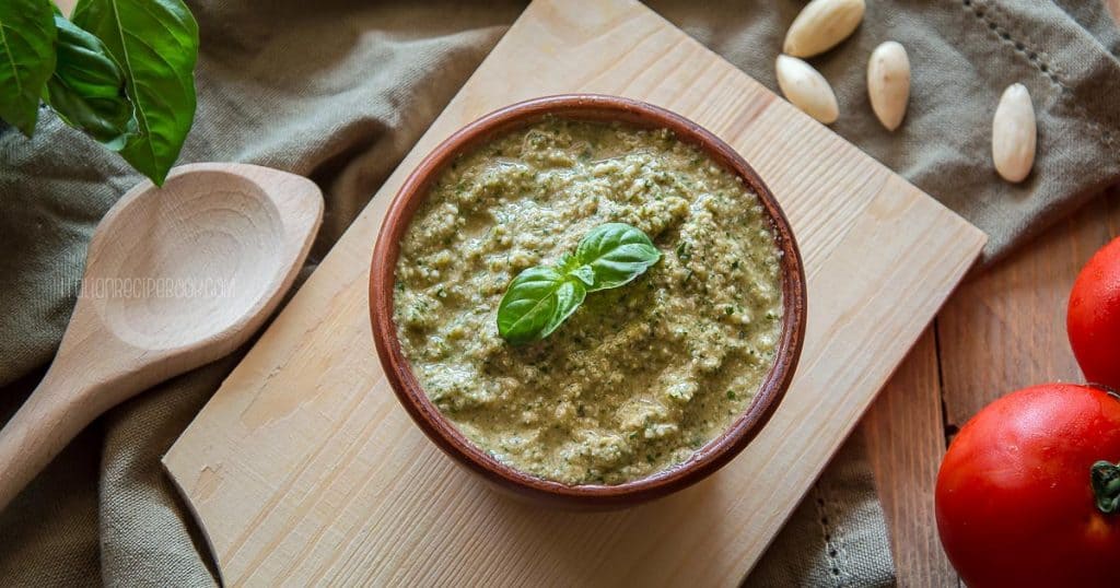 Pesto Alla Trapanese {Sicilian Almond, Tomato & Basil Pesto} Italian