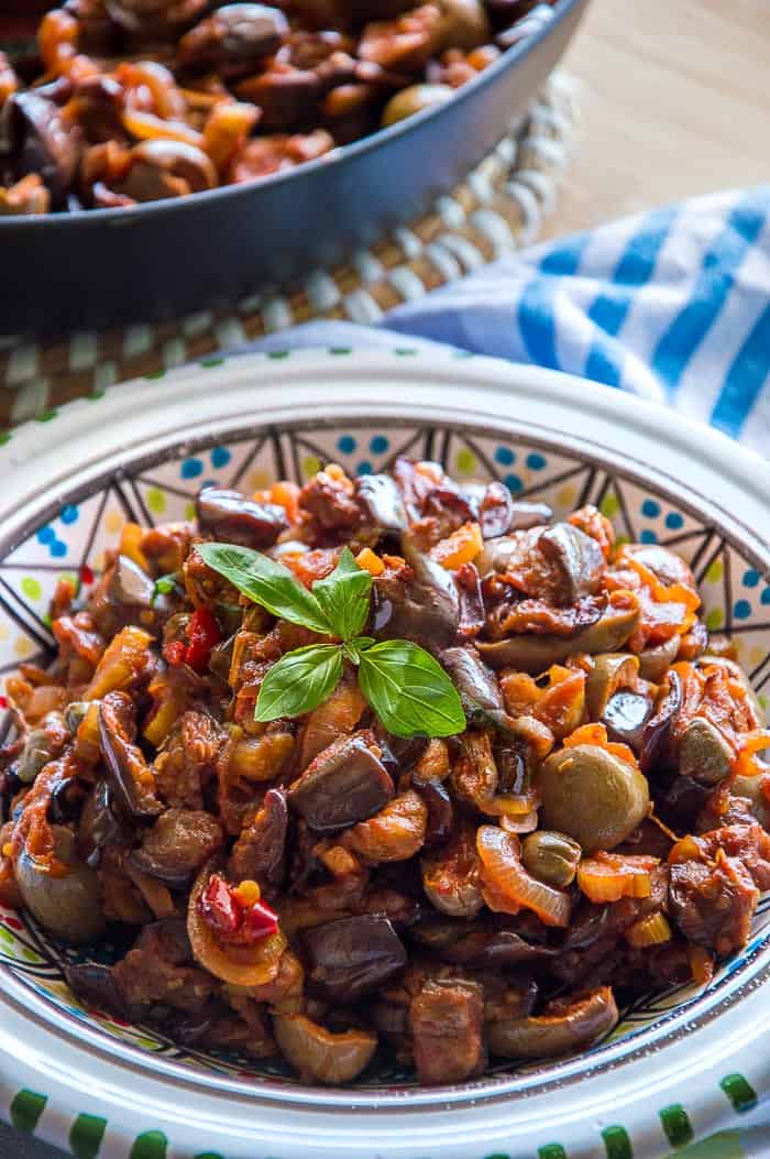 Sicilian Eggplant Caponata {Authentic Recipe}