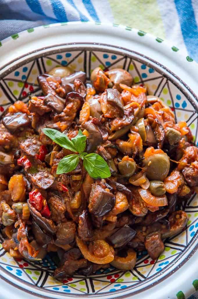 Sicilian Eggplant Caponata {Authentic Recipe}