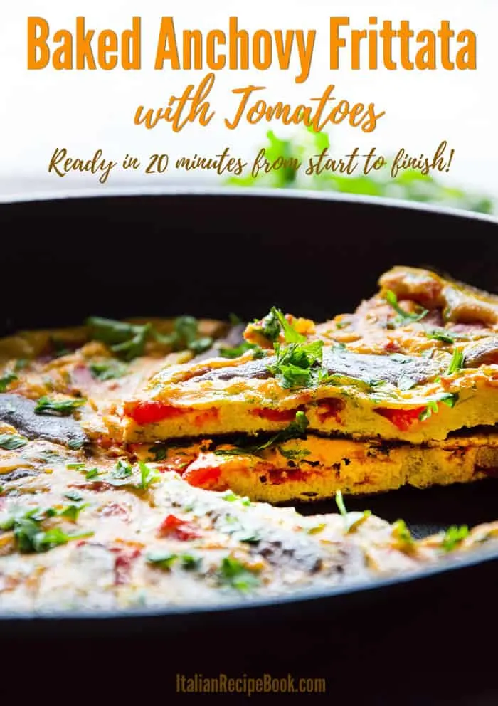 Delicious Baked Anchovy Frittata with Tomatoes!