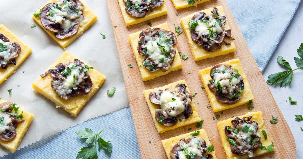 Baked Polenta Squares With Mushroom Ragu & Cheese Italian Recipe Book
