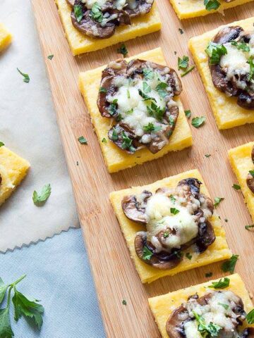 Polenta Squares with Mushroom Ragu