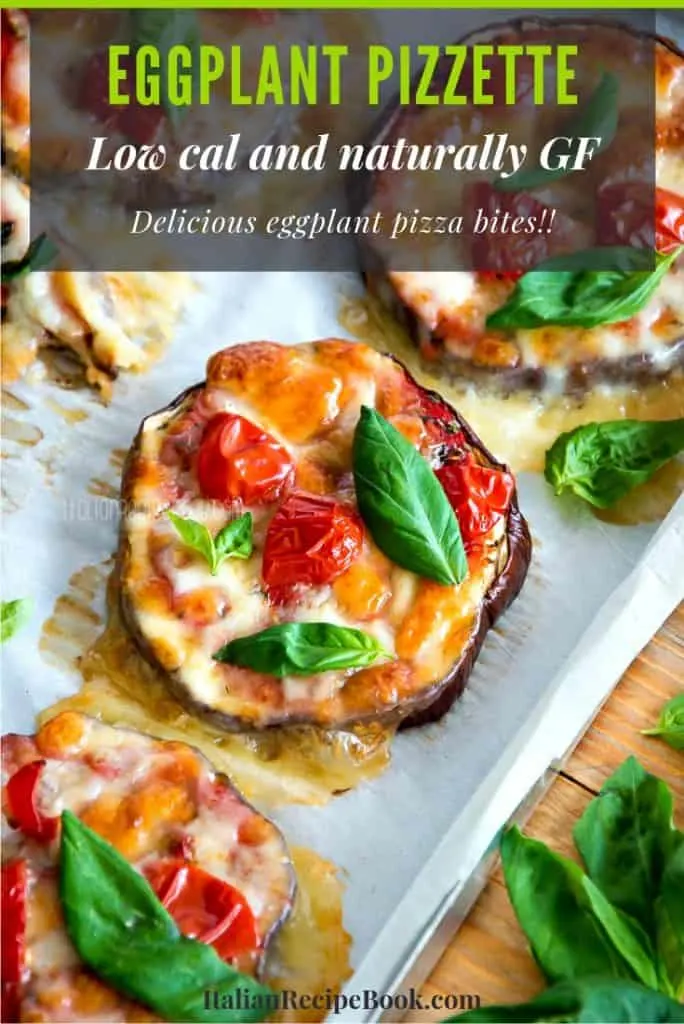 Eggplant Pizzette {Like pizza but low cal and naturally gluten free!!}