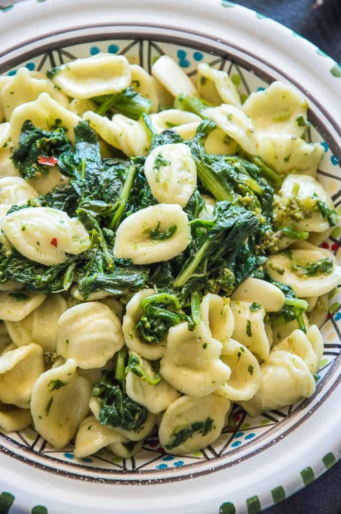 Orecchiette Pasta With Broccoli Rabe Close Look