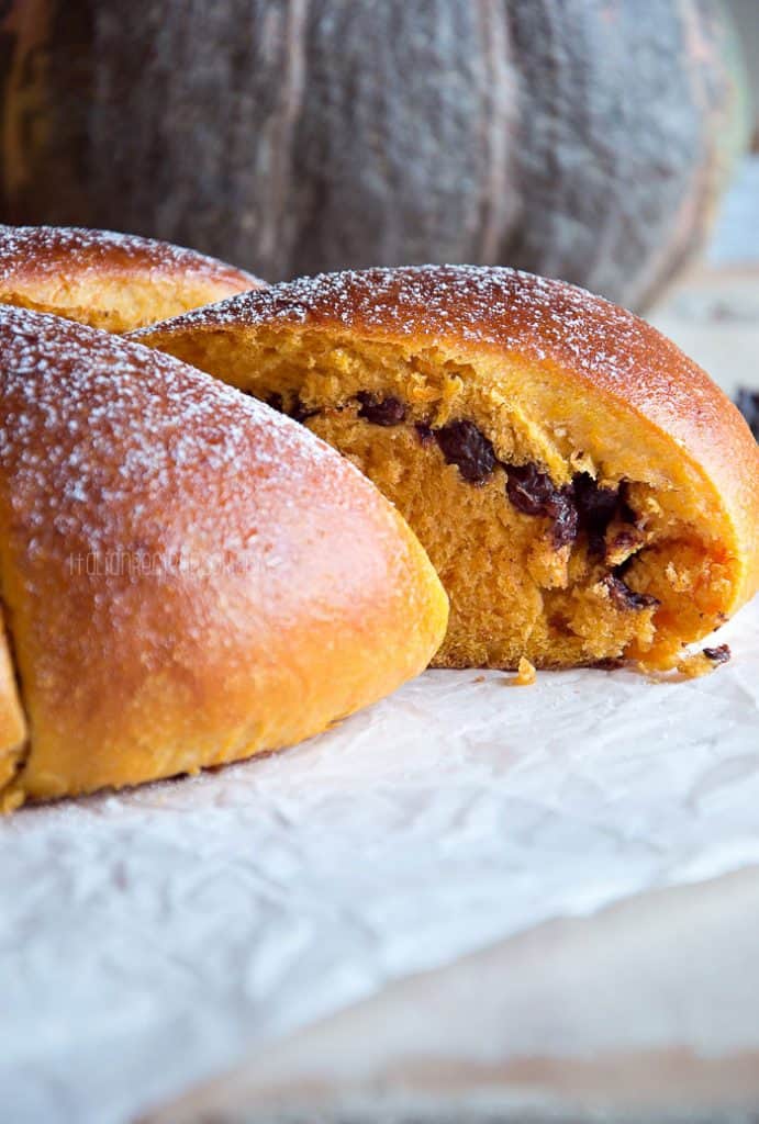 Pumpkin Chocolate Chip Bread Inside