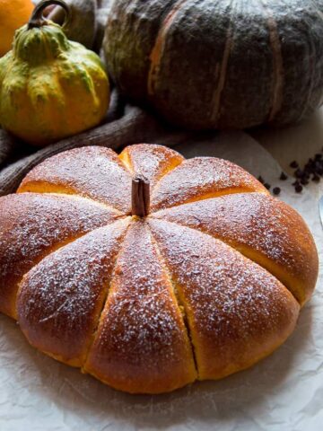 Pumpkin Shaped Chocolate Chip Bread