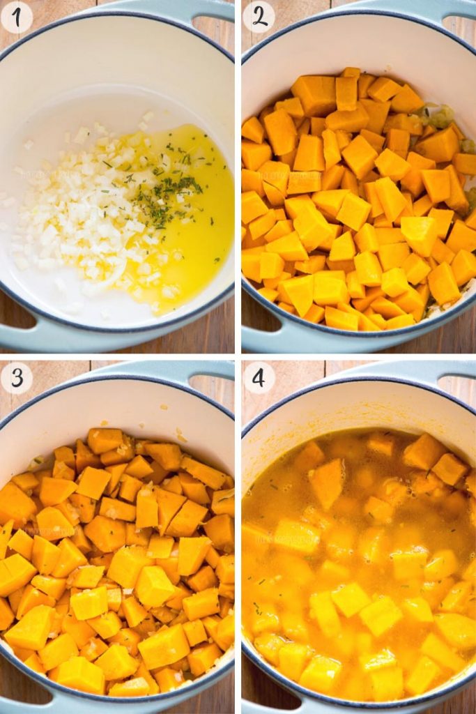 Creamy Pumpkin Soup - Step 1-4