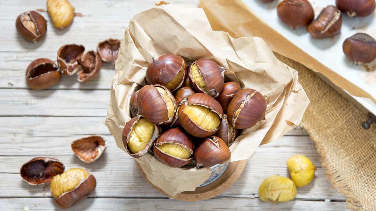 How To Roast Chestnuts In The Oven {Soft & Easy Peel}