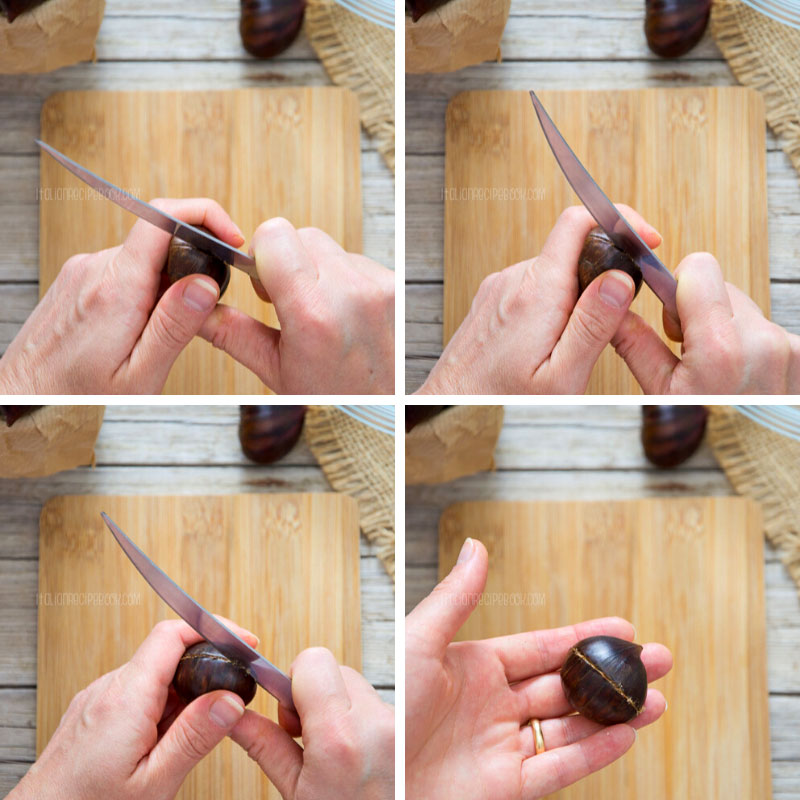 How to Score Chestnuts with a regular knife