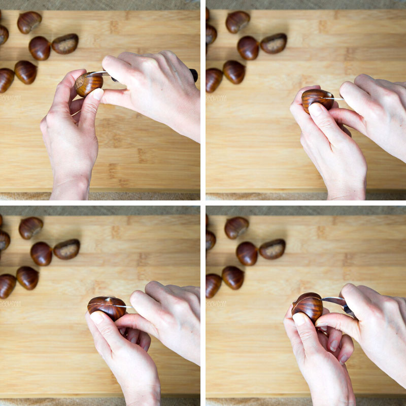 How To Score Chestnuts With a Chestnut Knife