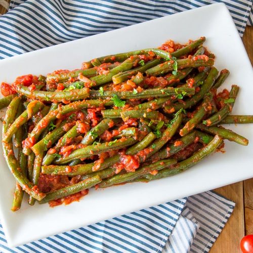 Green Beans & Tomatoes (Italian Stewed Green Beans) Italian Recipe Book