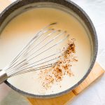 bechamel sauce in a pot