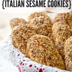 Italian Sesame Cookies {Reginelle}