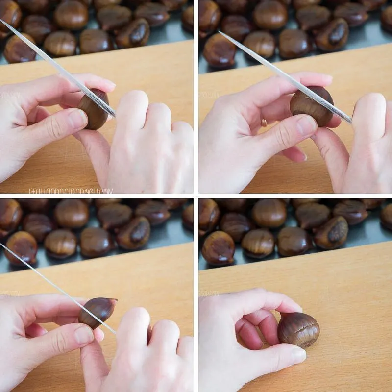 how to score chestnuts